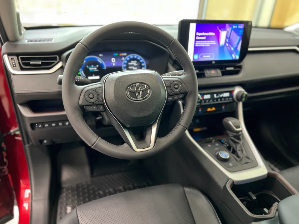 2023 toyota rav4 hybrid limited red with black interior 9